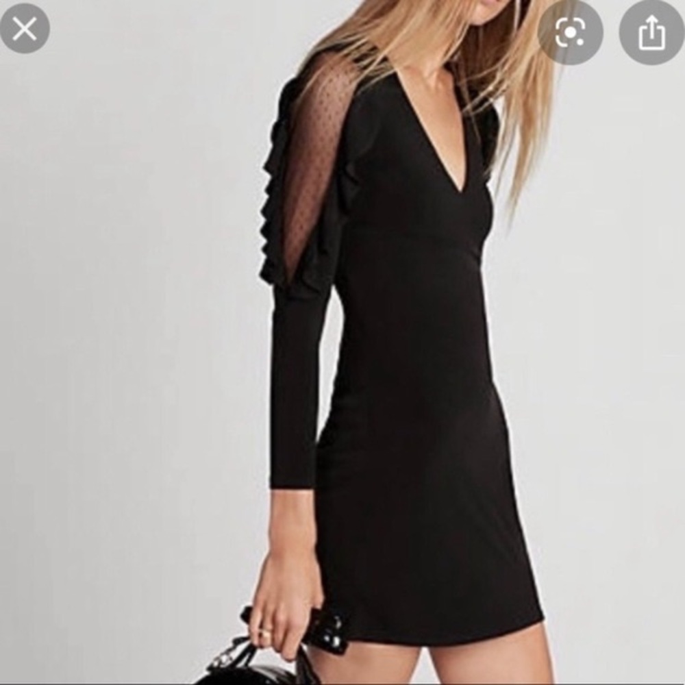 EXPRESS Ruffle Sleeve Mini Sheath Dress Size XS